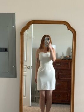 Charles Henry Mini White Dress